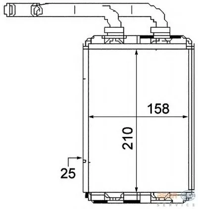 Теплообменник, отопление салона BEHR HELLA SERVICE HELLA купить