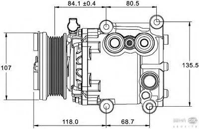 Компрессор, кондиционер BEHR HELLA SERVICE HELLA купить