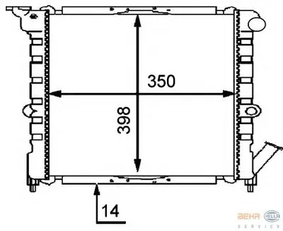 Радиатор, охлаждение двигателя BEHR HELLA SERVICE HELLA купить