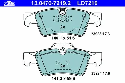 Комплект тормозных колодок, дисковый тормоз ATE Ceramic ATE купить