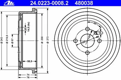 Тормозной барабан ATE купить