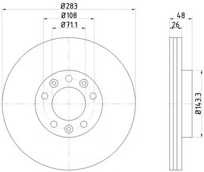 Тормозной диск PRO HELLA PAGID купить