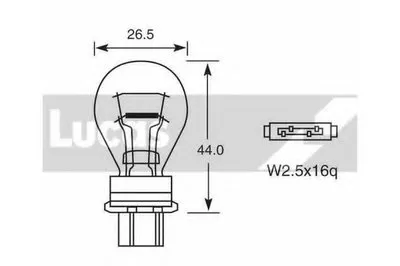 Лампа накаливания, фонарь указателя поворота; Лампа накаливания, фонарь сигнала торможения; Лампа накаливания, задняя противотуманная фара; Лампа накаливания, фара заднего хода; Лампа накаливания, задний гарабитный огонь LUCAS ELECTRICAL купить