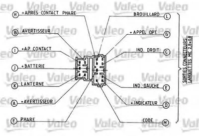 Выключатель на колонке рулевого управления VALEO купить
