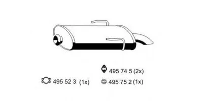 Глушитель выхлопных газов конечный ERNST купить