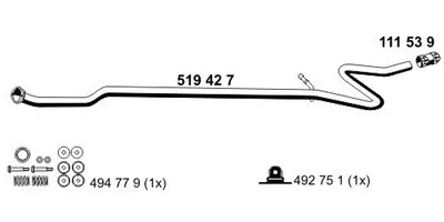 Труба выхлопного газа ERNST купить
