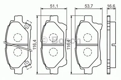 Комплект тормозных колодок, дисковый тормоз BOSCH купить