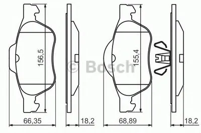 Комплект тормозных колодок, дисковый тормоз BOSCH купить