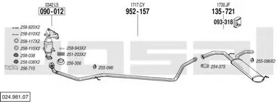 Система выпуска ОГ BOSAL купить