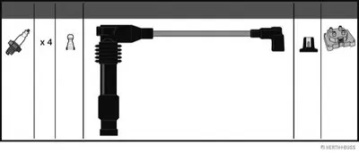 Комплект проводов зажигания HERTH+BUSS JAKOPARTS купить