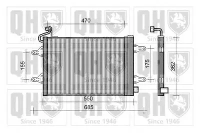 Конденсатор, кондиционер QUINTON HAZELL купить