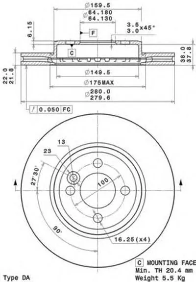 Тормозной диск COATED DISC LINE BREMBO купить