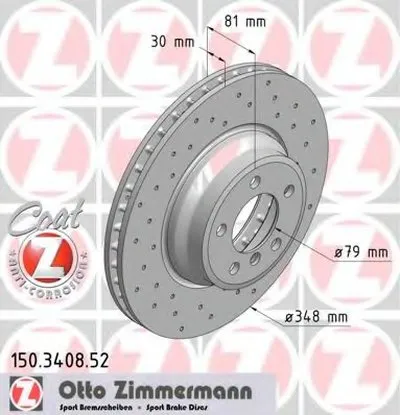Тормозной диск SPORT BRAKE DISC COAT Z ZIMMERMANN купить