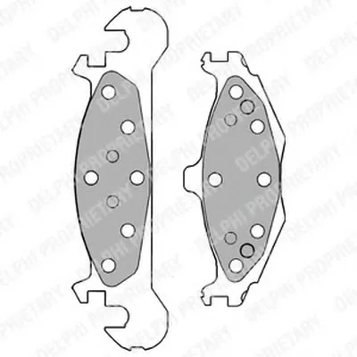 Комплект тормозных колодок, дисковый тормоз DELPHI купить