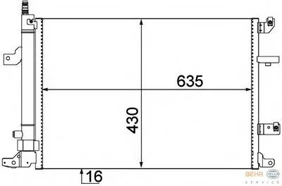 Конденсатор, кондиционер BEHR HELLA SERVICE купить