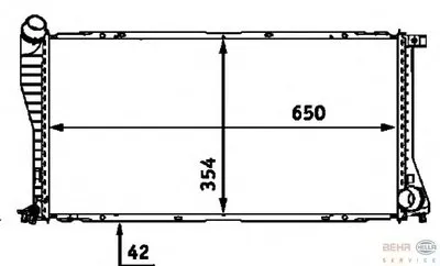 Радиатор, охлаждение двигателя BEHR HELLA SERVICE купить
