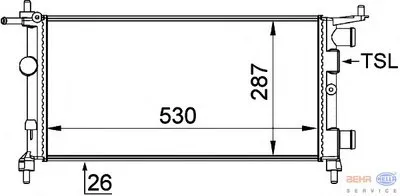 Радиатор, охлаждение двигателя BEHR HELLA SERVICE купить