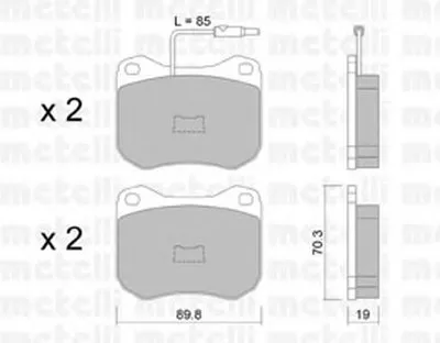 Комплект тормозных колодок, дисковый тормоз METELLI купить