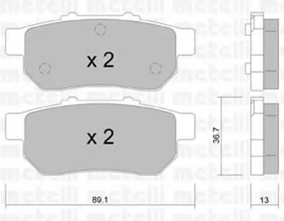 Комплект тормозных колодок, дисковый тормоз METELLI купить
