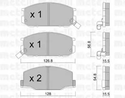 Комплект тормозных колодок, дисковый тормоз METELLI купить