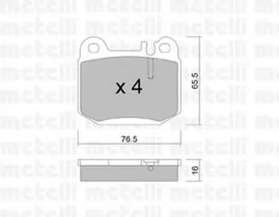 Комплект тормозных колодок, дисковый тормоз METELLI купить