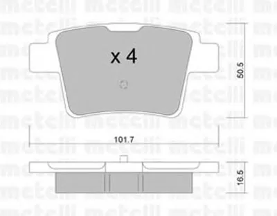 Комплект тормозных колодок, дисковый тормоз METELLI купить