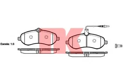 Комплект тормозных колодок, дисковый тормоз NK купить
