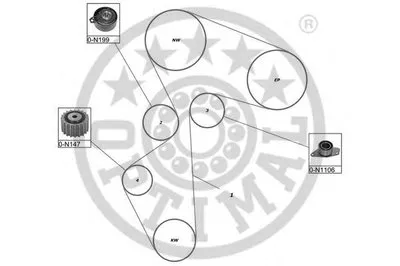 Комплект ремня ГРМ OPTIMAL купить