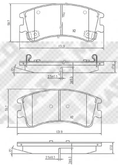 Комплект тормозных колодок, дисковый тормоз MAPCO купить