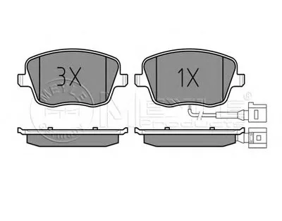 Комплект тормозных колодок, дисковый тормоз MEYLE купить