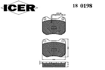 Комплект тормозных колодок, дисковый тормоз ICER купить