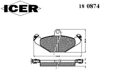 Комплект тормозных колодок, дисковый тормоз ICER купить