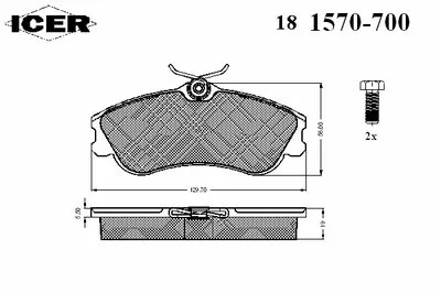 Комплект тормозных колодок, дисковый тормоз ICER купить