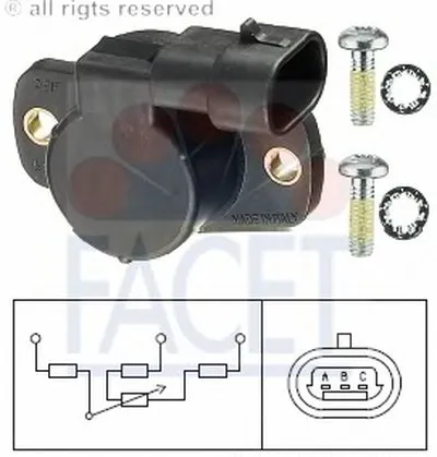 Датчик, положение дроссельной заслонки FACET купить