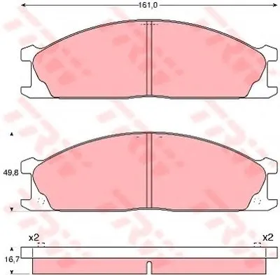 Комплект тормозных колодок, дисковый тормоз TRW купить
