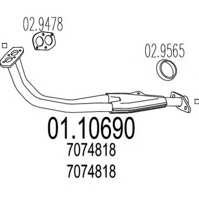 Труба выхлопного газа MTS купить