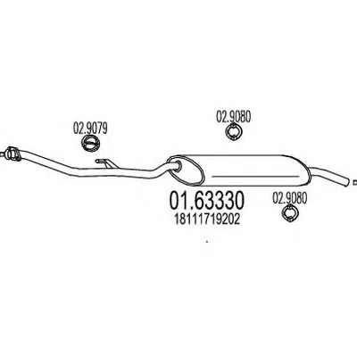 Глушитель выхлопных газов конечный MTS купить