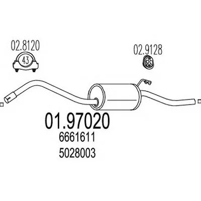 Глушитель выхлопных газов конечный MTS купить