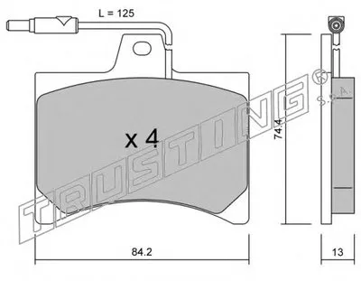 Комплект тормозных колодок, дисковый тормоз TRUSTING купить