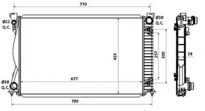 Радиатор, охлаждение двигателя NRF купить