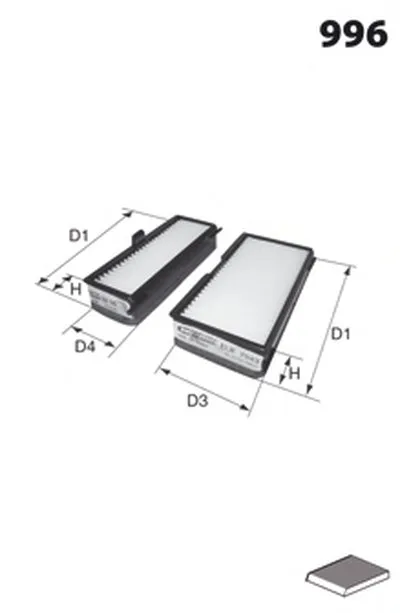 Фильтр, воздух во внутренном пространстве MECAFILTER MECAFILTER купить