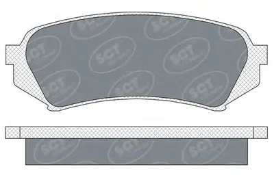 Комплект тормозных колодок, дисковый тормоз SCT Germany купить