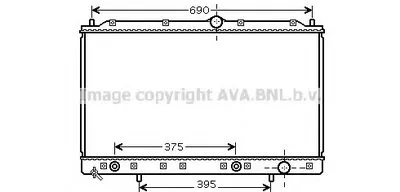 Радиатор, охлаждение двигателя AVA QUALITY COOLING купить