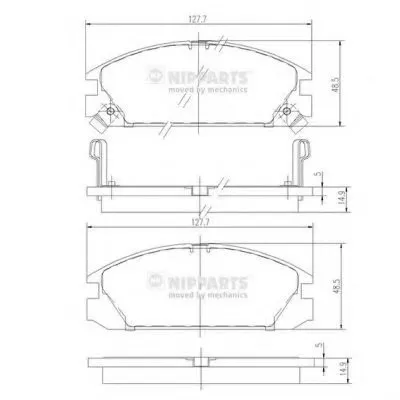 Комплект тормозных колодок, дисковый тормоз NIPPARTS купить