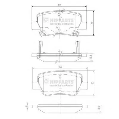 Комплект тормозных колодок, дисковый тормоз NIPPARTS купить