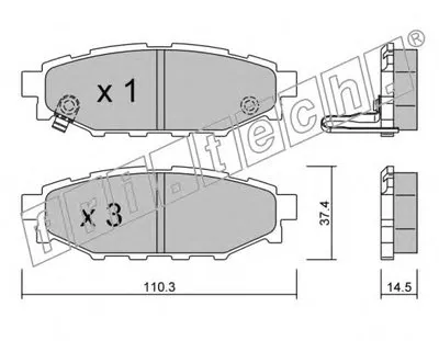 Комплект тормозных колодок, дисковый тормоз fri.tech. купить