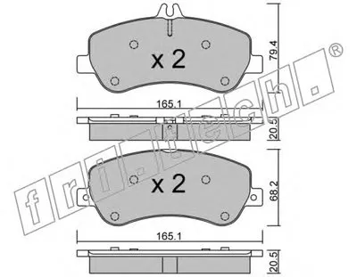 Комплект тормозных колодок, дисковый тормоз fri.tech. купить