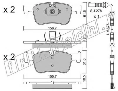 Комплект тормозных колодок, дисковый тормоз fri.tech. купить