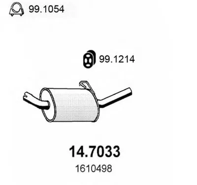 Глушитель выхлопных газов конечный ASSO купить