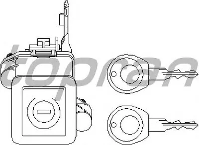 Замок задней двери TOPRAN купить